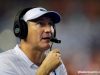 University of Florida head coach Dan Mullen calling in a play during the Florida Gators 53-6 win over Charleston Southern- Florida Gators football- 1280x853