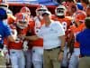 University of Florida head coach Dan Mullen waits with his team before they take the field for a game against Colorado State- Florida Gators football- 1280x852