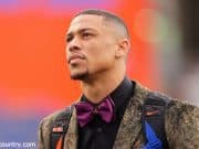 University of Florida receiver Freddie Swain walks into Ben Hill Griffin Stadium during Gator Walk before Florida’s game against Colorado State- Florida Gators football- 1280x854