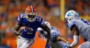 University of Florida receiver Van Jefferson hauls in a pass during a loss to the Kentucky Wildcats- Florida Gators football- 1280x853