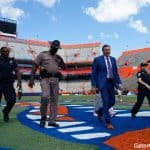 Dan Mullen enters the Swamp before the LSU game in 2018- 1280x852