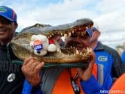 Florida Gators fans hold a Gator head before Gator Walk-1280x852