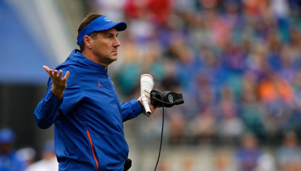 Florida Gators head coach Dan Mullen during the Georgia game- 1280x854