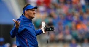 Florida Gators head coach Dan Mullen during the Georgia game- 1280x854