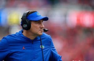 Florida Gators head coach Dan Mullen looks on during the Georgia game-1280x853