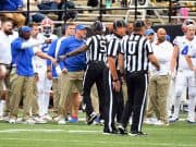 Florida Gators head coach Dan Mullen yells at Vanderbilt coach Derek Mason- 1280x800