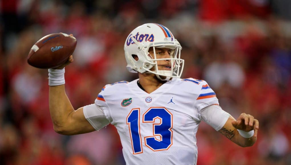 Florida Gators quarterback Feleipe Franks throws against Georgia-1280x853