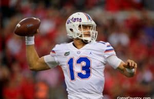 Florida Gators quarterback Feleipe Franks throws against Georgia-1280x853