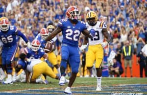 Florida Gators running back Lamical Perine scores against LSU in 2018- 1280x853