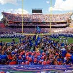 The Florida Gators exit the tunnel before the LSU game 2018- 1280x866