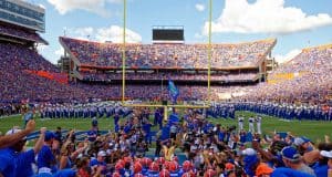The Florida Gators exit the tunnel before the LSU game 2018- 1280x866