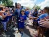 University of Florida head football coach Dan Mullen walks into Ben Hill Griffin Stadium with his son before the Gators host LSU- Florida Gators football- 1280x852