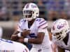 University of Florida quarterback Emory Jones makes a call at the line of scrimmage in a loss to Georgia- Florida Gators football- 1280x854