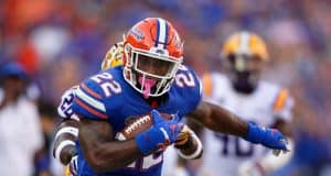 University of Florida running back Lamical Perine carries the ball in a win over LSU- Florida Gators football- 1280x853