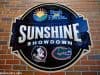 A sign outside of Ben Hill Griffin Stadium promoting the Sunshine Showdown between the Florida Gators and Florida State Seminoles- Florida Gators football- 1280x852