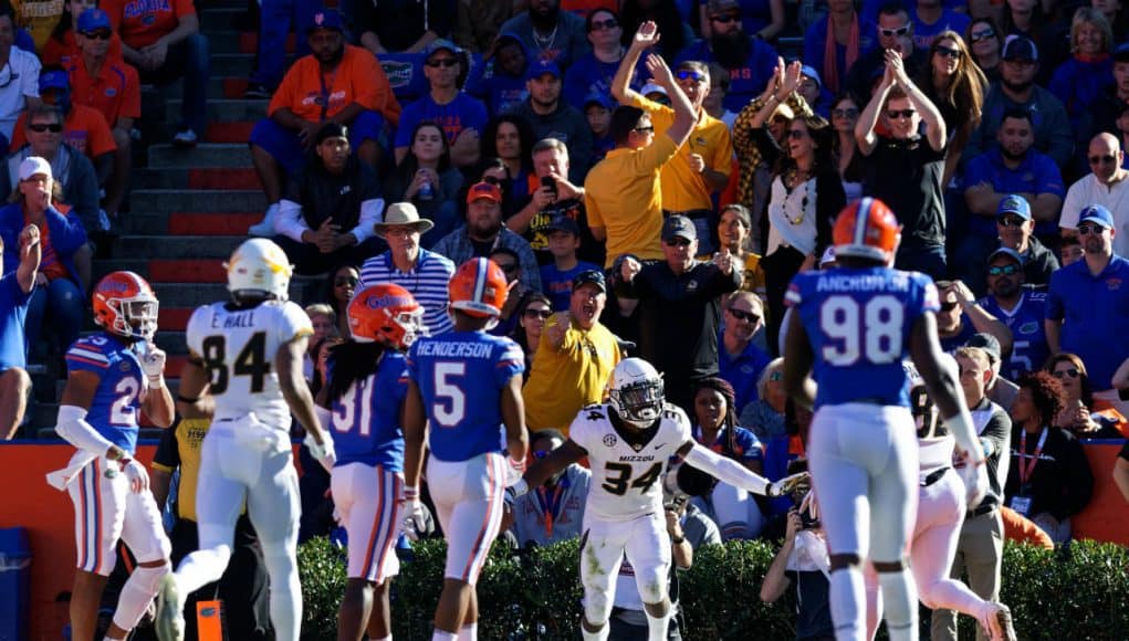 Florida Gators defense looks on as Missouri scores- 1280x853