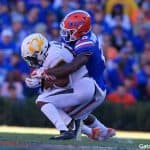Florida Gators defensive back Chauncey Gardner-Johnson tackles against Missouri- 1280x853