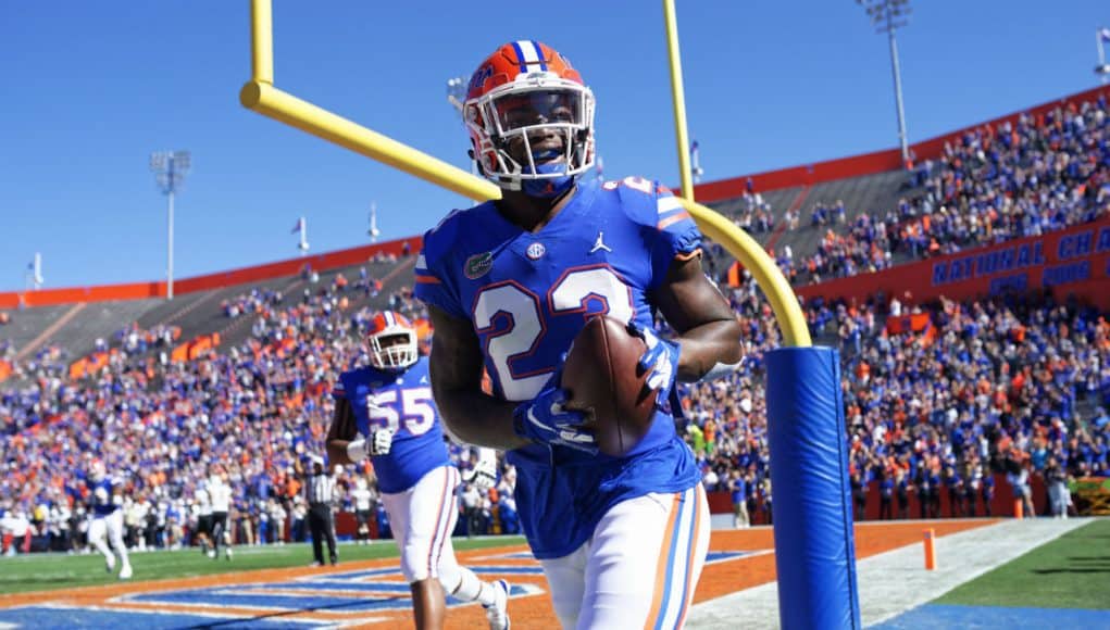 Florida Gators defensive back Chauncey Gardner scores against Idaho- 1280x852