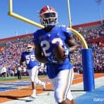 Florida Gators defensive back Chauncey Gardner scores against Idaho- 1280x852