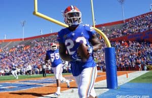 Florida Gators defensive back Chauncey Gardner scores against Idaho- 1280x852