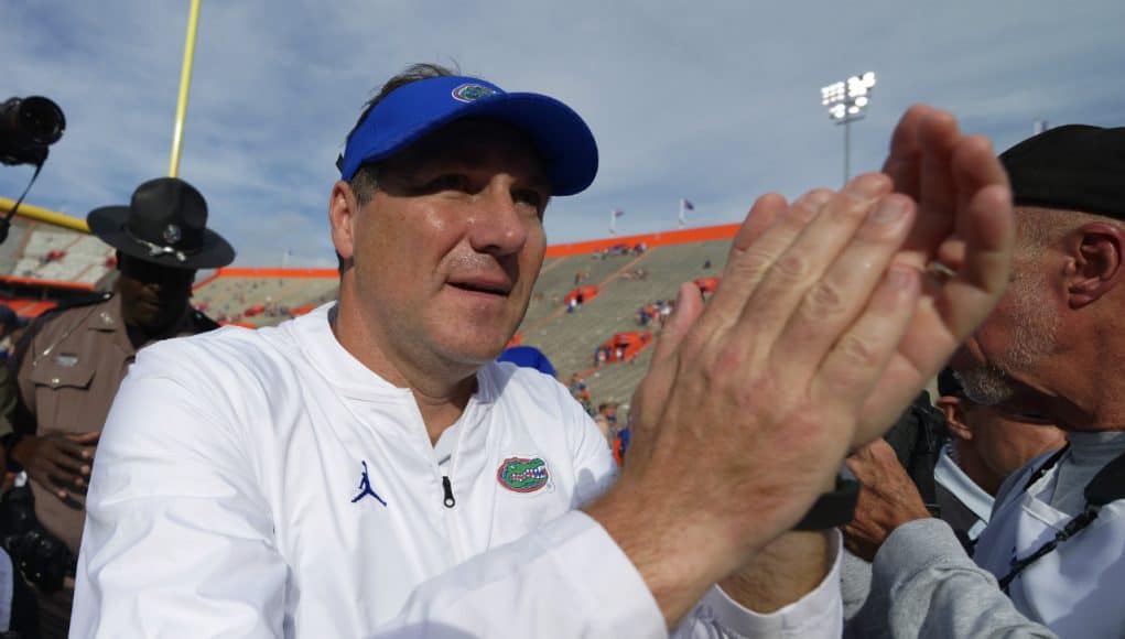 Florida Gators head coach Dan Mullen after the win over South Carolina- 1280x852