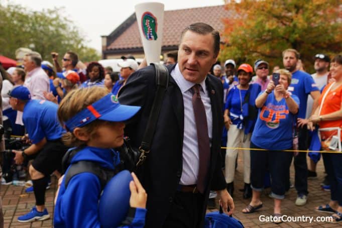 Florida Gators head coach Dan Mullen before Florida vs FSU 2018- 1280x853