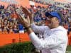 Florida Gators head coach Dan Mullen does the Gator Chomp after South Carolina- 1280x852