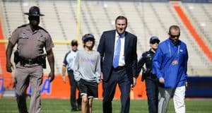 Florida Gators head coach Dan Mullen enters the Swamp before the Missouri game- 1280x853