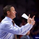 Florida Gators head coach Mike White coaches against Charleston Southern in 2018-19- 1280x853