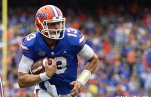 Florida Gators quarterback Feleipe Franks runs against South Carolina- 1280x853