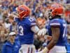 Florida Gators quarterback Feleipe Franks tells the crowd to be quiet- 1280x853