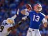 Florida Gators quarterback Feleipe Franks throws against Missouri- 1280x853