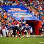 Florida Gators quarterback Feleipe Franks waits for the snap against South Carolina- 1280x853