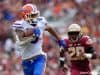 Florida Gators receiver Trevon Grimes runs against Florida State 2018- 1280x853