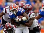 Florida Gators running back Lamical Perine scores against South Carolina- 1280x853