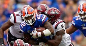 Florida Gators running back Lamical Perine scores against South Carolina- 1280x853