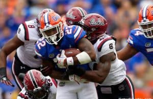 Florida Gators running back Lamical Perine scores against South Carolina- 1280x853