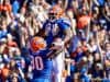 Florida Gators tight ends Kyle Pitts and Cyontai Lewis celebrate Pitts touchdown- 1280x853
