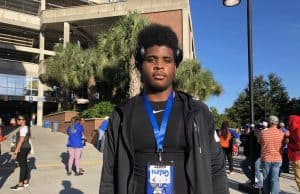 South Carolina offensive line commit Issiah Walker visiting the Florida Gators- 1280x960