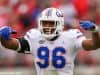 University of Florida defensive lineman CeCe Jefferson celebrates a tackle against the Georgia Bulldogs- Florida Gators football- 1280x853