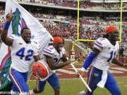 University of Florida players Umstead Sanders, Chauncey Gardner and Vosean Joseph celebrate the Florida Gators 41-14 win over FSU- Florida Gators football- 1280x852