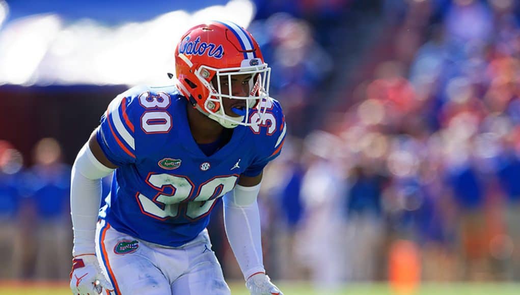 Florida Gators safety Amari Burney during the first half as the Florida Gators defeat tne Idaho Vandals 63-10 - Florida Gators Football - 1280x853