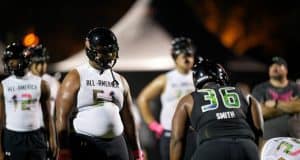 Florida Gators offensive line signee Deyavie Hammond at Under Armour practice-1280x853