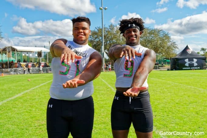 Florida Gators tight end signee Keon Zipperer and offensive line signee Deyavie Hammond-1280x852