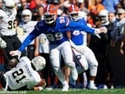 University of Florida defensive end Jachai Polite celebrates after a sack against the Vanderbilt Commodores- Florida Gators football- 1280x853