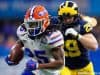 University of Florida running back Jordan Scarlett breaks free for a big run in the 2018 Peach Bowl against the Michigan Wolverines- Florida Gators football- 1280x853