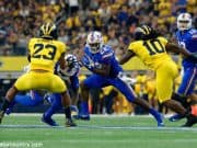 University of Florida running back Lamical Perine carries the ball in the AdvoCare Classic against the Michigan Wolverines- Florida Gators football- 1280x852