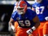 University of Florida center T.J. McCoy goes through a spring practice during Dan Mullen’s first season as head coach- Florida Gators football- 1280x853