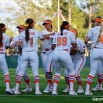 Florida Gators Softball warms up before home opener in 2019- 1280x853