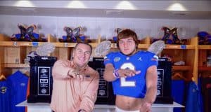 Florida Gators defensive end commit Josh Griffis with Dan Mullen-1280x868